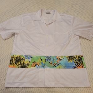 VTG 3rd Third Rail Camp Shirt Beach Streetwear Shirt Mens Large Mesh Button Up.